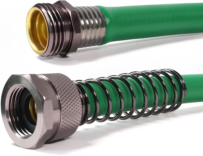 Short Garden Hose 8 ft – Hybird Water Hose Leader - Small Hose Extension, Lightweight Hose Extender for Lawn Watering, Car Washing - Burst 500 Psi (Green, 8 FT)