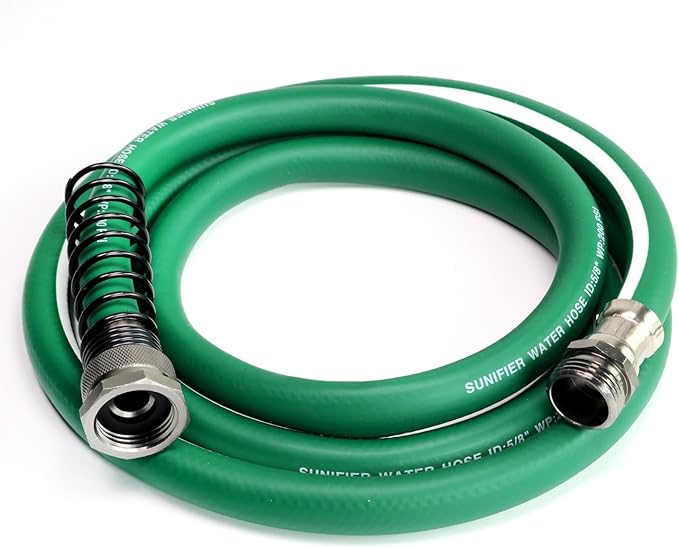 Short Garden Hose 6ft – Hybird Water Hose Leader - Small Hose Extender, Heavy Duty Hose Extension for Lawn Watering, Car Washing - Burst 500 Psi (Green, 6 FT)