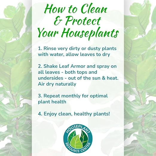 Leaf Armor Spray for Houseplants – Protects Against Fungal Leaf Spots, Bacteria, Pathogens & Yellowing | Gentle & Natural Phosphite Formula | Ready-to-Use | Made in USA – 8 oz