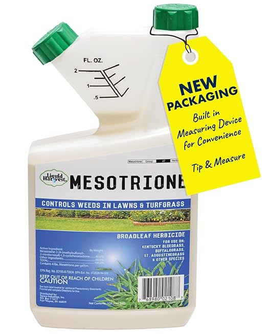 Liquid Harvest Mesotrione - 32oz - Mesotrione Concentrate (Compare to Tenacity) - Pre and Post-Emergent Weed Killer for Lawn and Turf Grasses