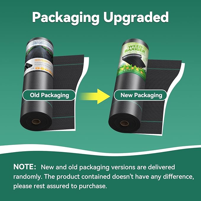 3ftx300ft Weed Barrier Landscape 3.2oz Fabric Heavy Duty, Woven Weed Control Cloth, Woven Geotextile Fabric for Underlayment, Gardening Ground, Commercial Driveway Weed Block Cover Mat