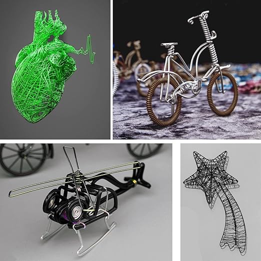 Sanlykate Bonsai Training Wire Kit, 9 Roll Tree Training Wires 295.27 Feet Total, 1.0mm, 1.5mm, 2.0mm Anodized Aluminum Wire Set, Hold Plant Branches Trunks - Black