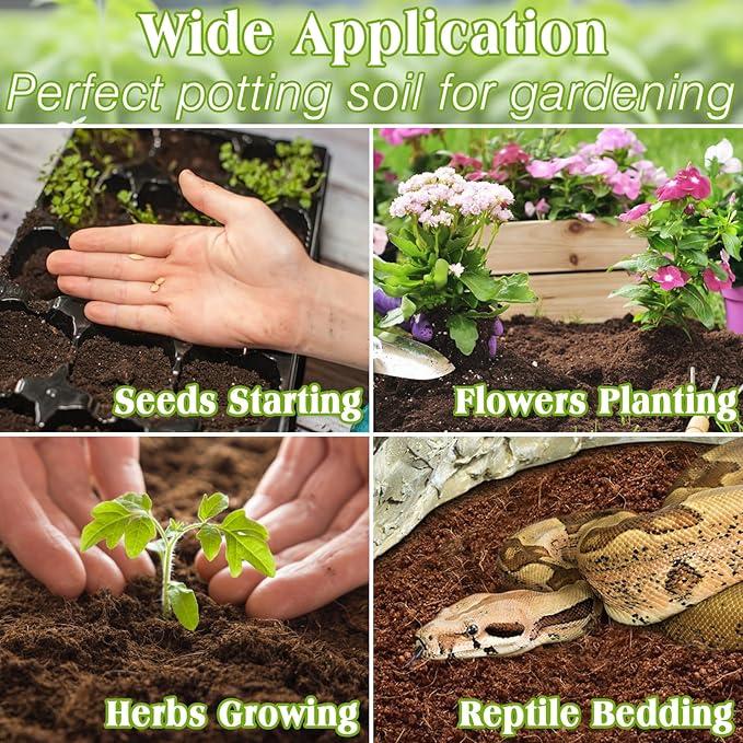 ZeeDix 200Pcs 40mm Compressed Coco Coir Fiber Potting Soil Seed Starters - Organic Coco Coir Pellet Fiber Soil for Planting Bonsai, Herbs, Flowers and Vegetables